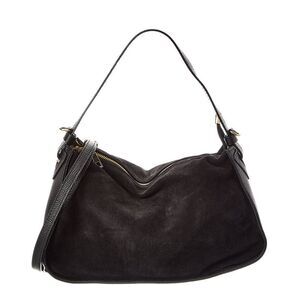 Isabella Rossetti Brooke Suede Bag, Black